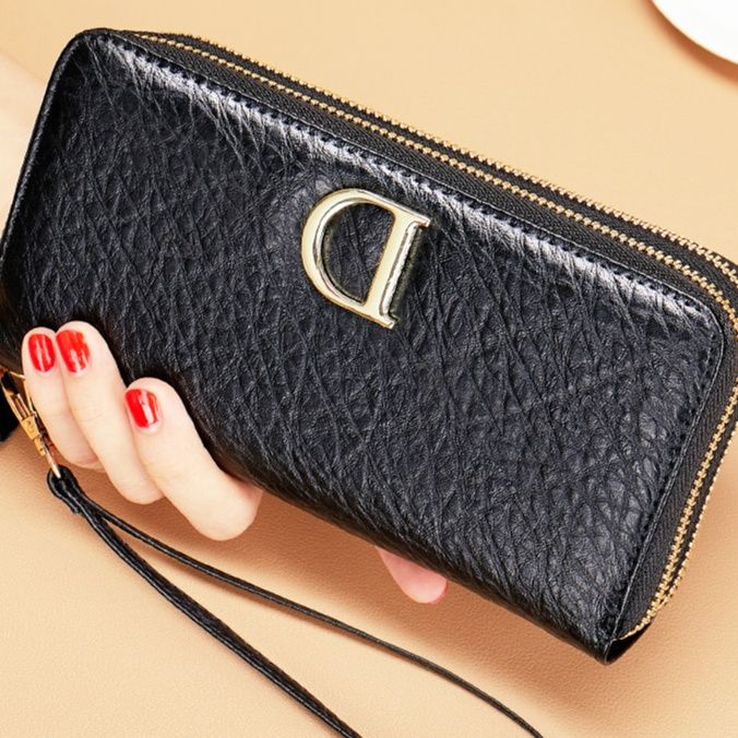 レディース二つ折り財布 本革調手帳型レディース二つ折り財布