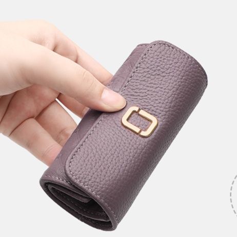 レディース二つ折り財布 上質本革使用コンパクト二つ折り財布