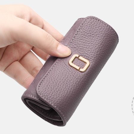 レディース二つ折り財布 金具アクセント多収納レディース二つ折り財布