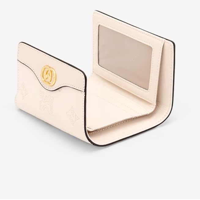 レディース二つ折り財布 上品な総柄デザイン二つ折り財布