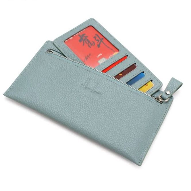 レディース二つ折り財布 カード収納充実シンプル二つ折り財布