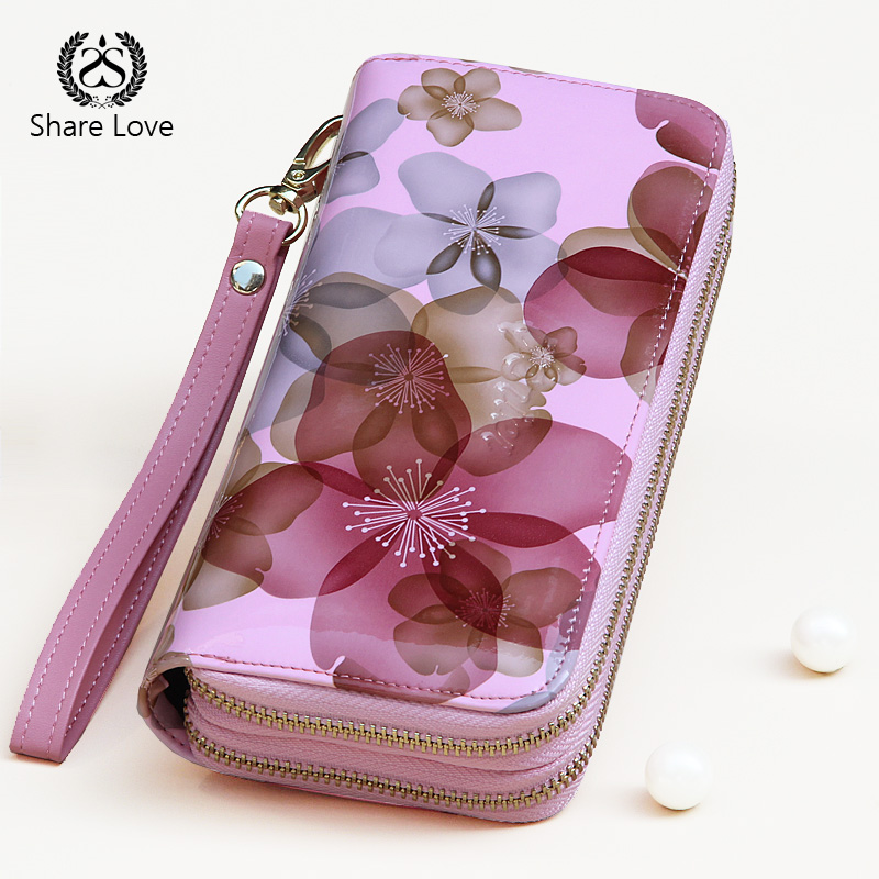 レディース二つ折り財布 花柄透明素材レディース二つ折り財布