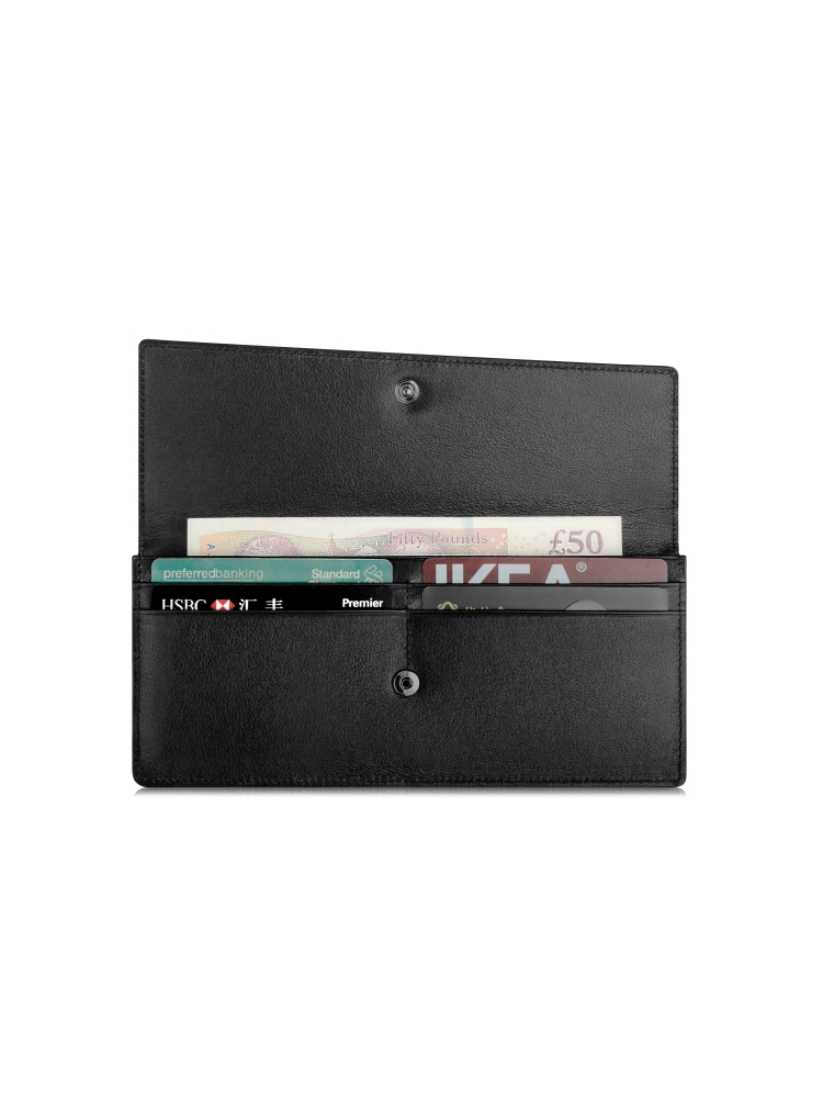 レディース二つ折り財布 上質本革スリム長財布二つ折りタイプ