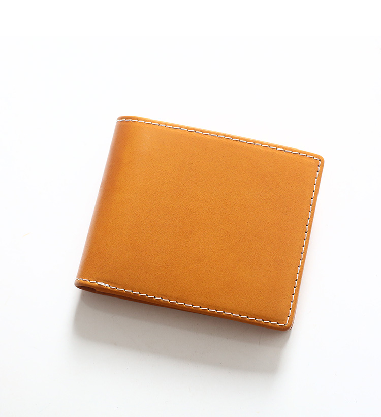 レディース二つ折り財布 本革仕様のエルシェイプ二つ折りミニ財布