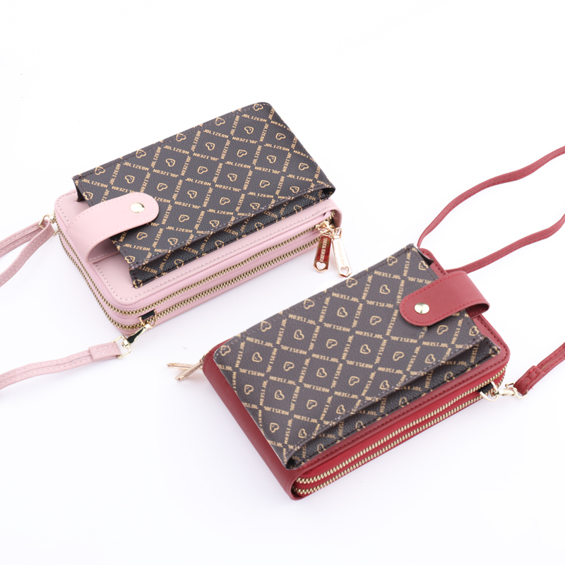 レディース二つ折り財布 多機能モノグラム柄二つ折り財布