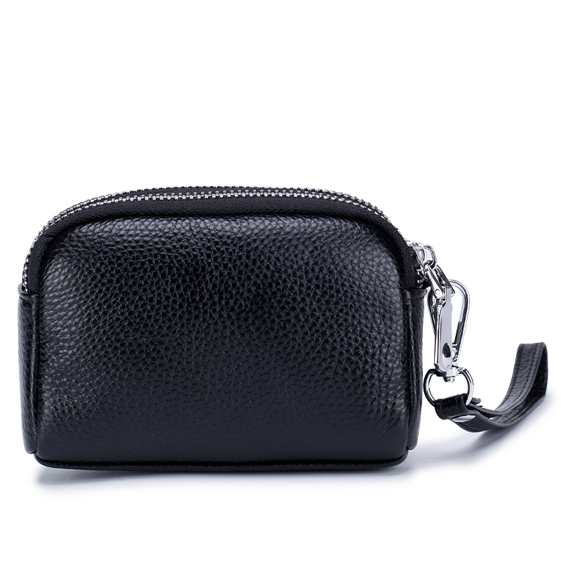 レディース二つ折り財布 多機能ファスナー式レザー調小銭入れ付きミニ財布