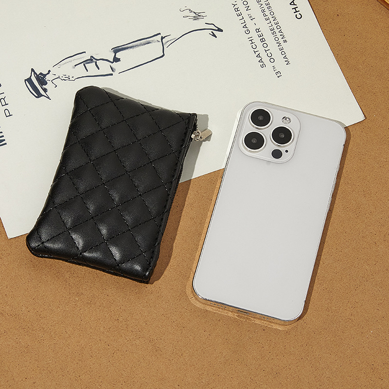 レディース二つ折り財布 キルティングステッチ二つ折りミニ財布