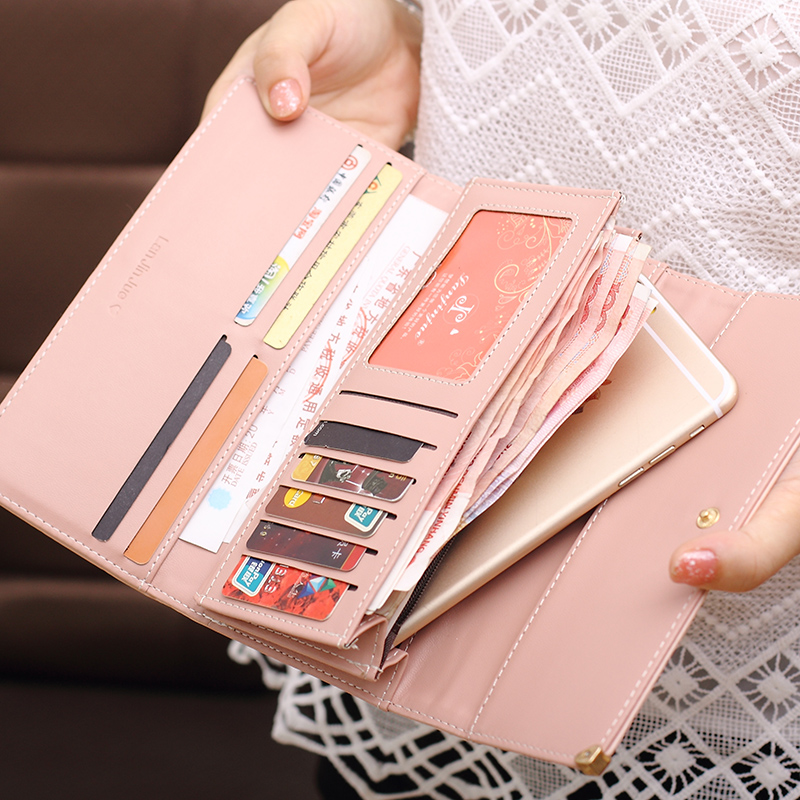 レディース二つ折り財布 多機能収納レディース二つ折り財布