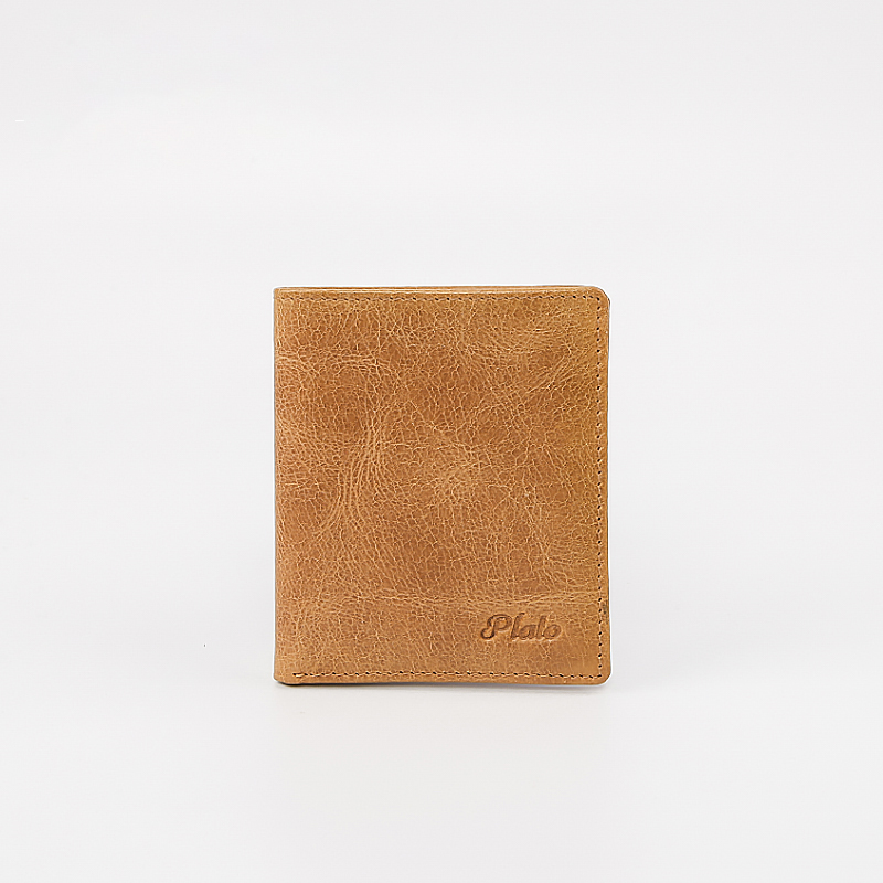 レディース二つ折り財布 本革仕立てシンプル二つ折りミニ財布