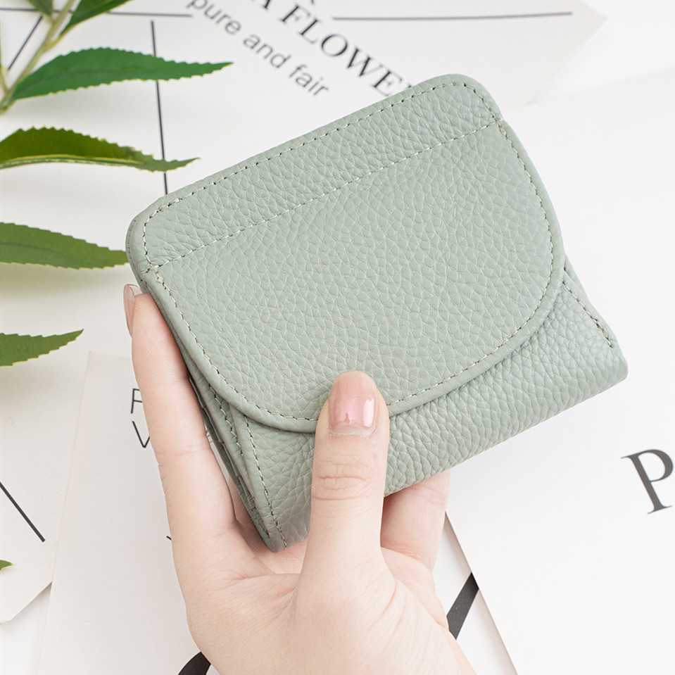 レディース二つ折り財布 コンパクト二つ折り財布 お札が折れない小銭入れ付き