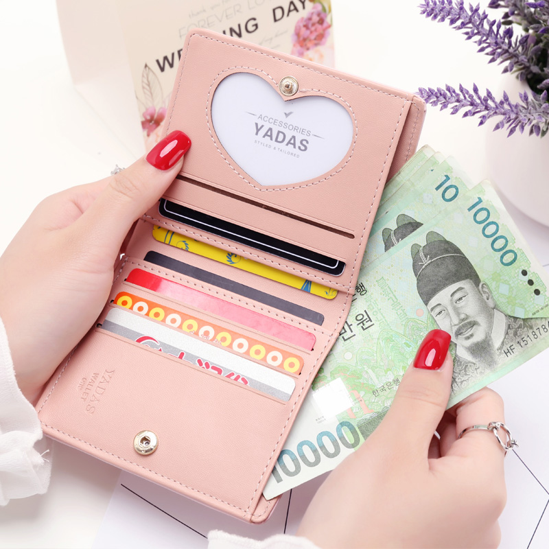 レディース二つ折り財布 可愛らしい動物刺繍付きコンパクト二つ折り財布