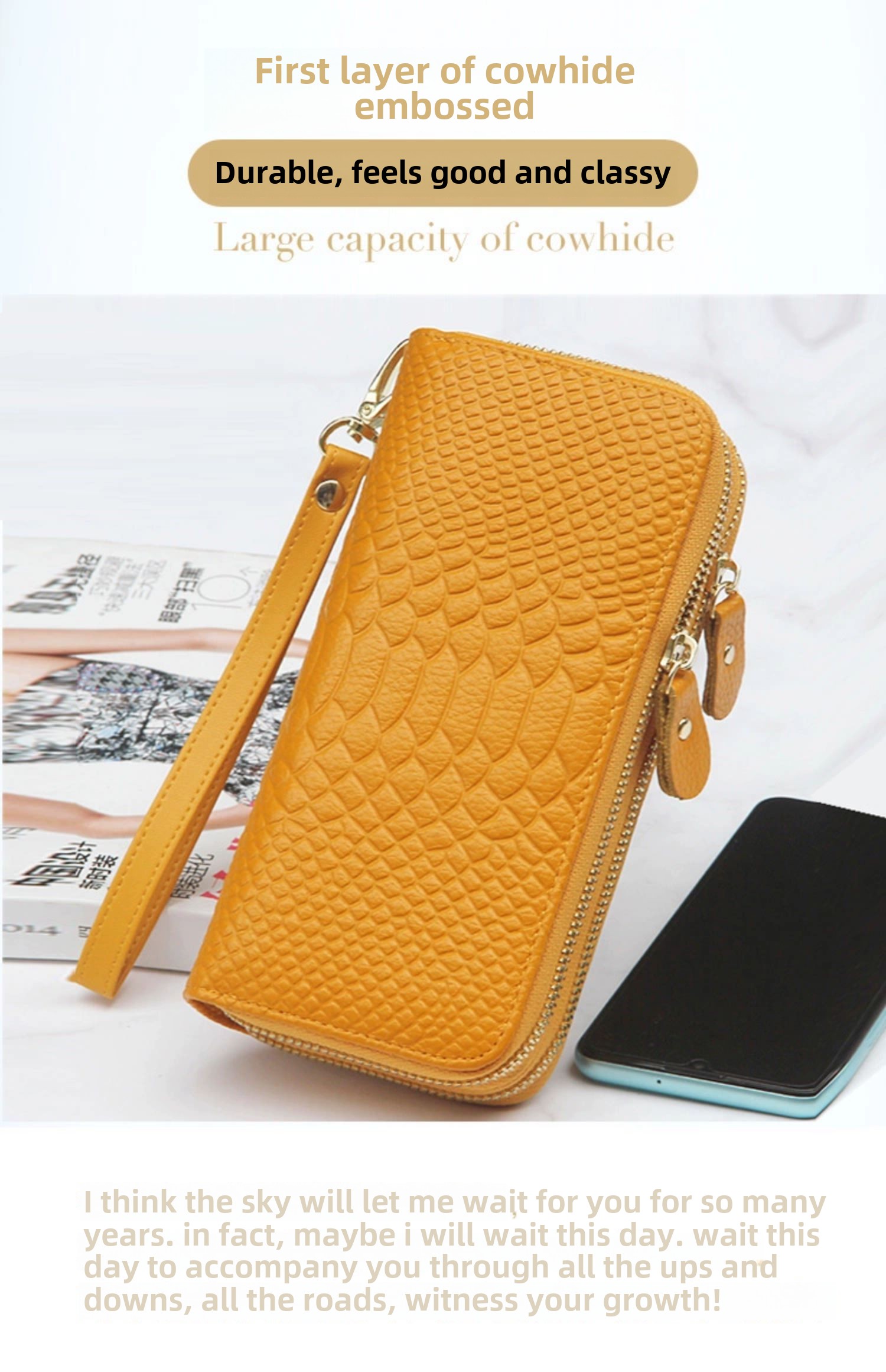 レディース二つ折り財布 大容量多機能レディース二つ折りラウンドファスナー財布