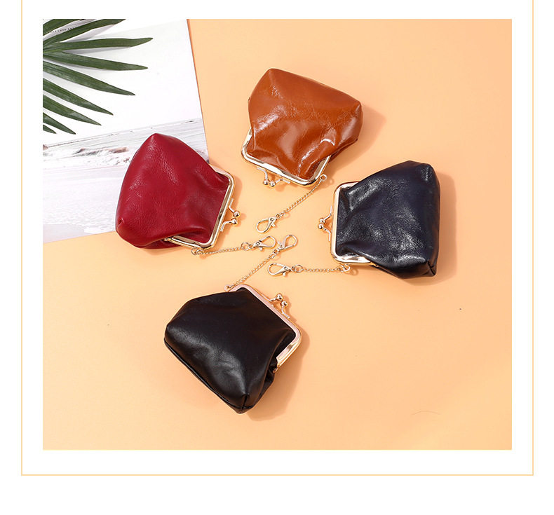 レディース二つ折り財布 本革柔らか素材のがま口二つ折り財布