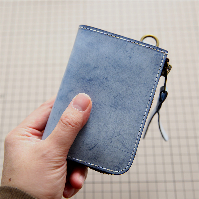 レディース二つ折り財布 本革使用バイカラー仕様レディース二つ折り財布