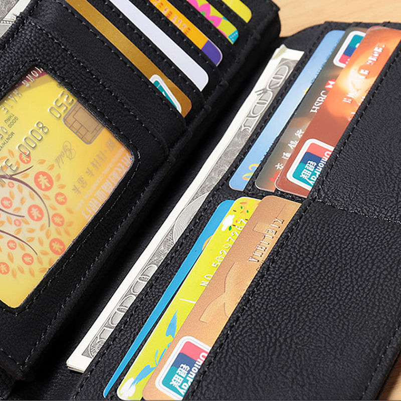 レディース二つ折り財布 格子柄ステッチデザイン二つ折り財布