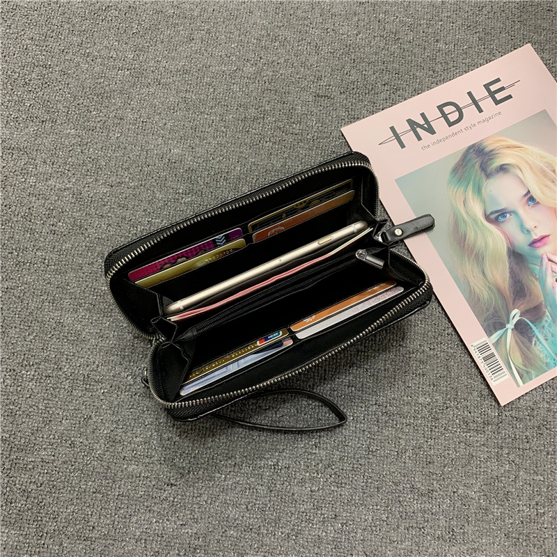 レディース二つ折り財布 クロコダイル型押し本革ラウンド長財布