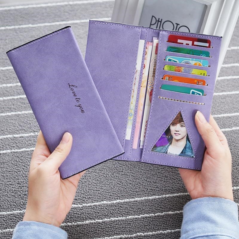 レディース二つ折り財布 多収納機能付きレディース二つ折り長財布