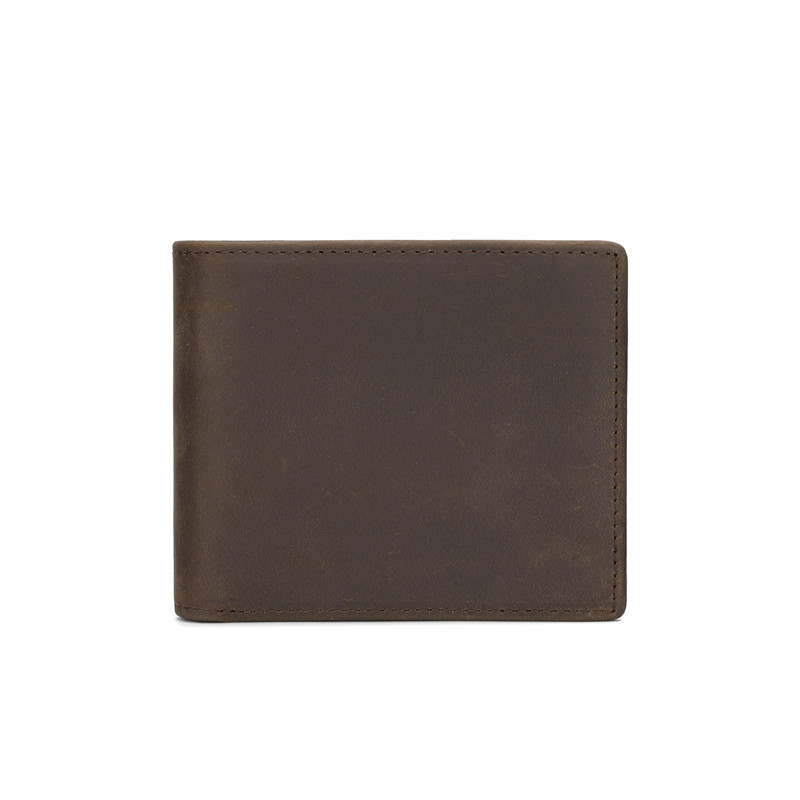 レディース二つ折り財布 シンプル本革二つ折り財布薄型小銭入れ付き