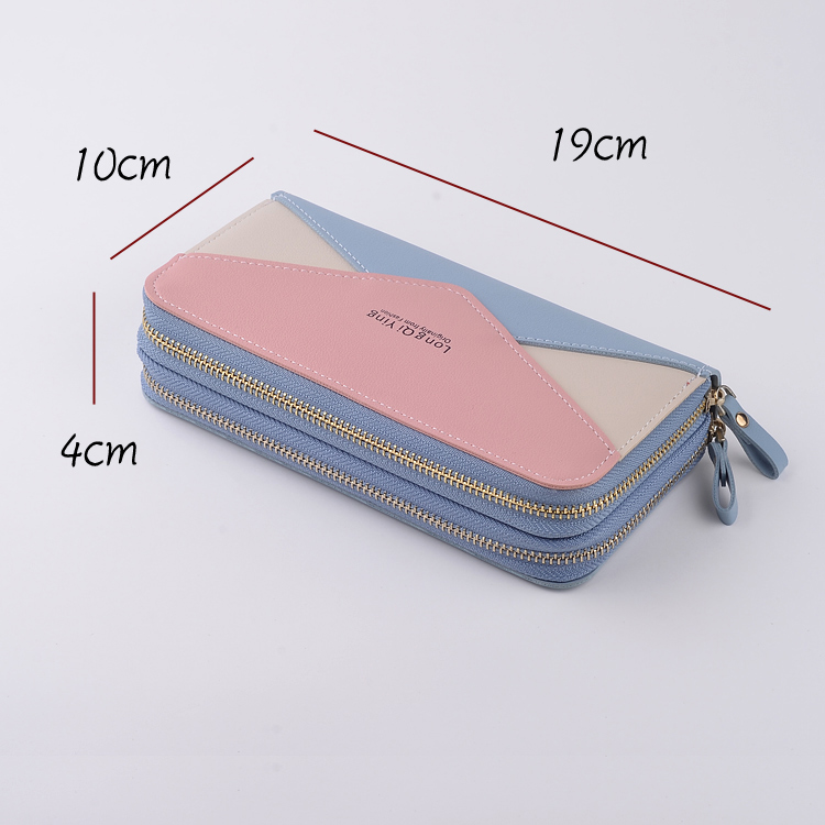 レディース二つ折り財布 幾何学模様配色レディース二つ折り財布