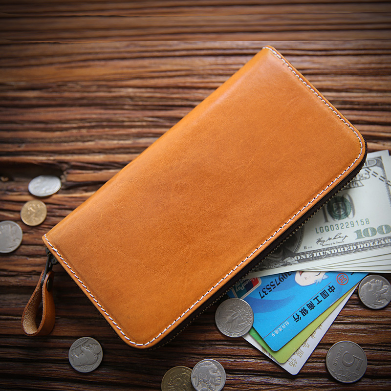 レディース二つ折り財布 本革ステッチデザインレディース長財布