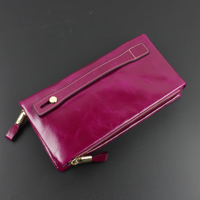 レディース二つ折り財布 本革製コンパクト二つ折り財布