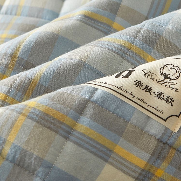 布団カバー 格子柄キルティング敷布団