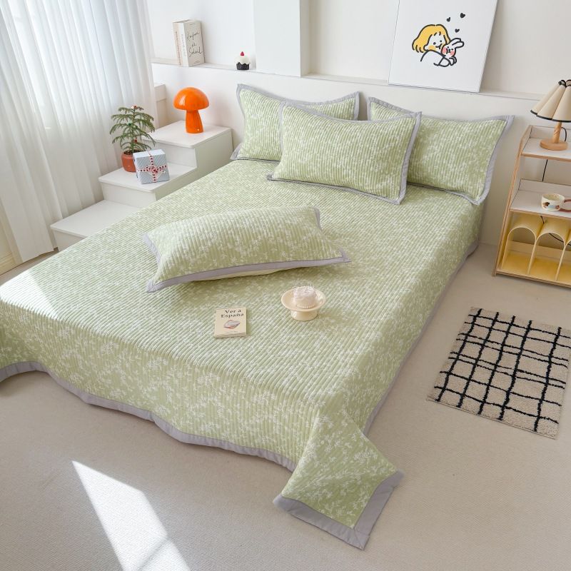 布団カバー 花柄刺繍キルト布団カバー三点セット
