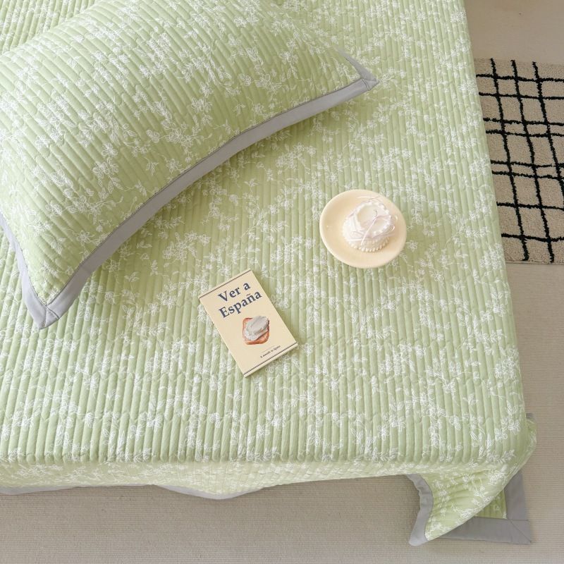 布団カバー 花柄刺繍キルト布団カバー三点セット
