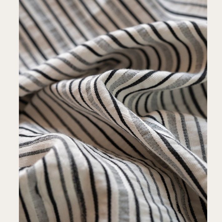 布団カバー セット 細縞模様とリバーシブル仕様の上質布団カバーセット