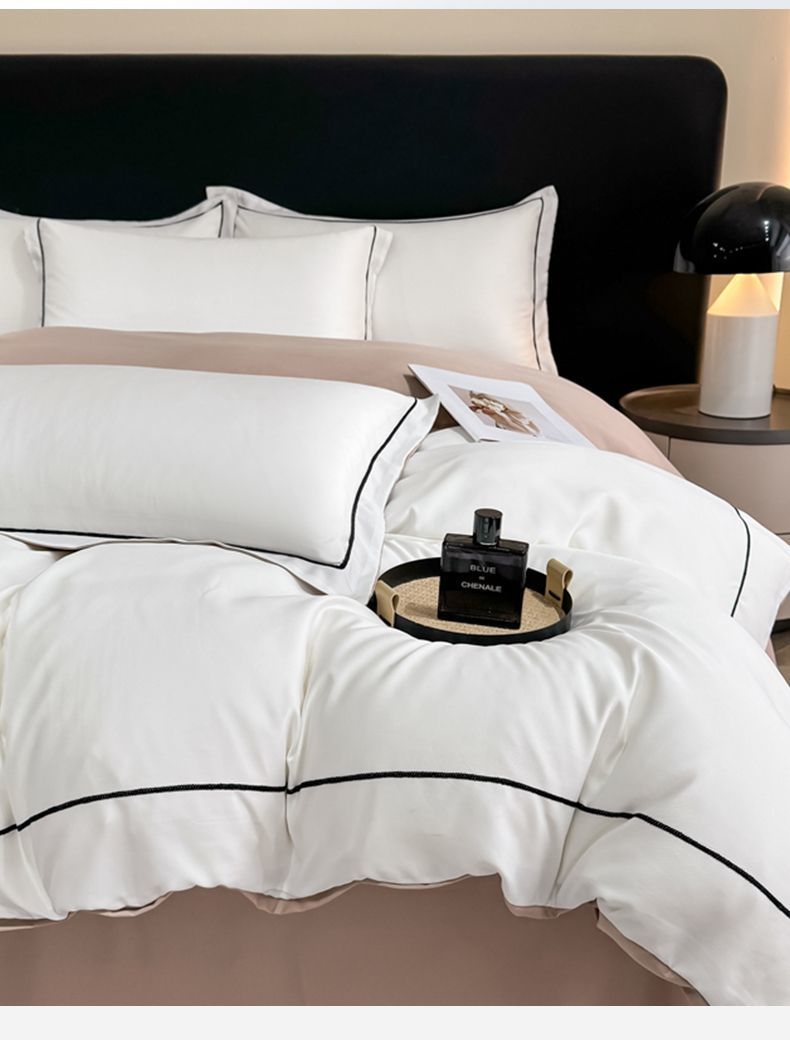 布団カバー セット 高級感溢れるパイピング装飾布団カバーセット