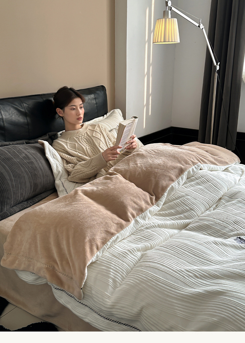 布団カバー セット 薔薇刺繍縞模様布団カバーセット