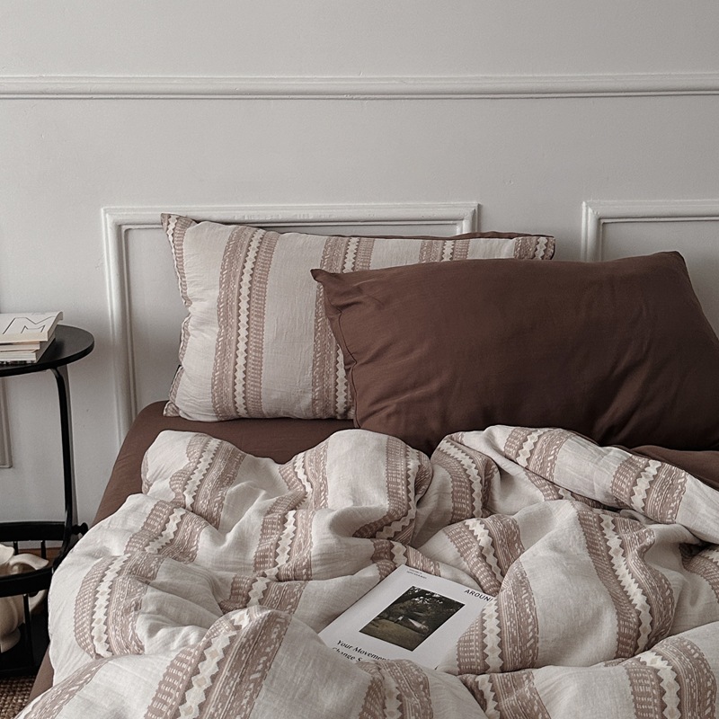 布団カバー セット 北欧風縦しま模様布団カバーセット