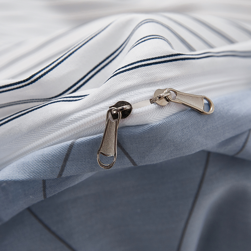 布団カバー 掛布団 幾何学模様とストライプの両面掛布団カバー