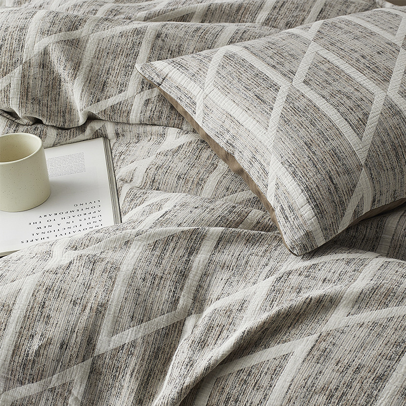 布団カバー セット 幾何学模様織柄布団カバーセット