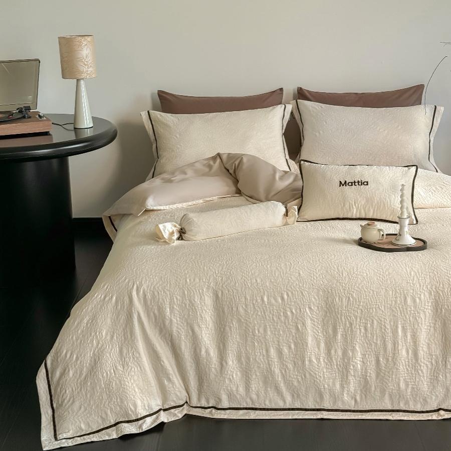 布団カバー セット 高級感溢れる縁取りライン布団カバーセット