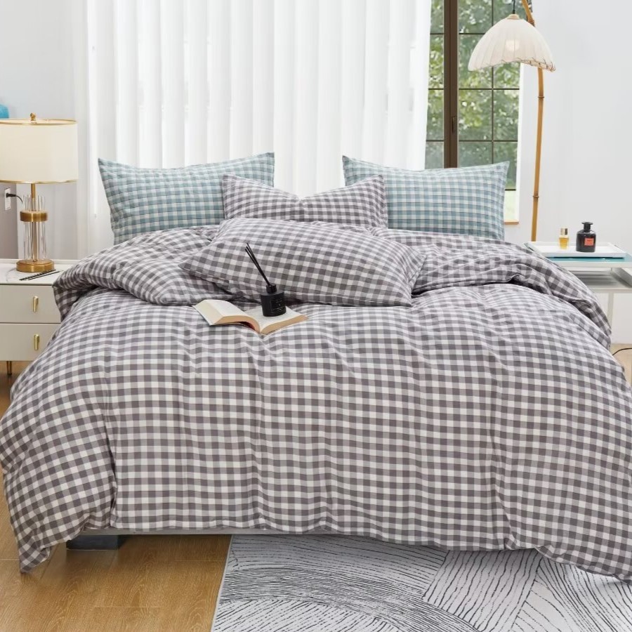 布団カバー セット 格子柄シンプルモダン布団カバーセット