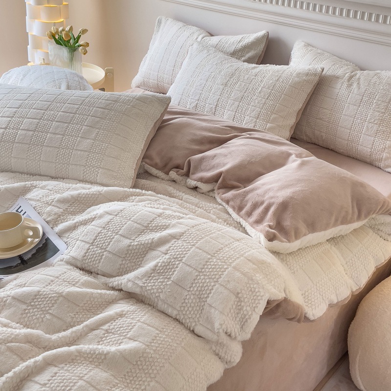 布団カバー セット ふわふわ立体織り柄 北欧風布団カバーセット