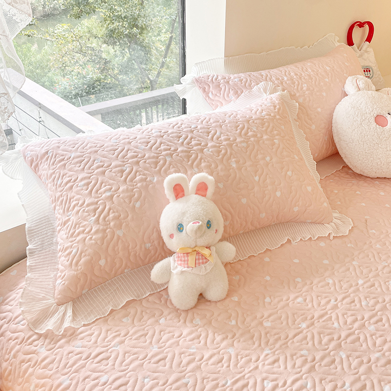 布団カバー セット 立体刺繍模様レース装飾
