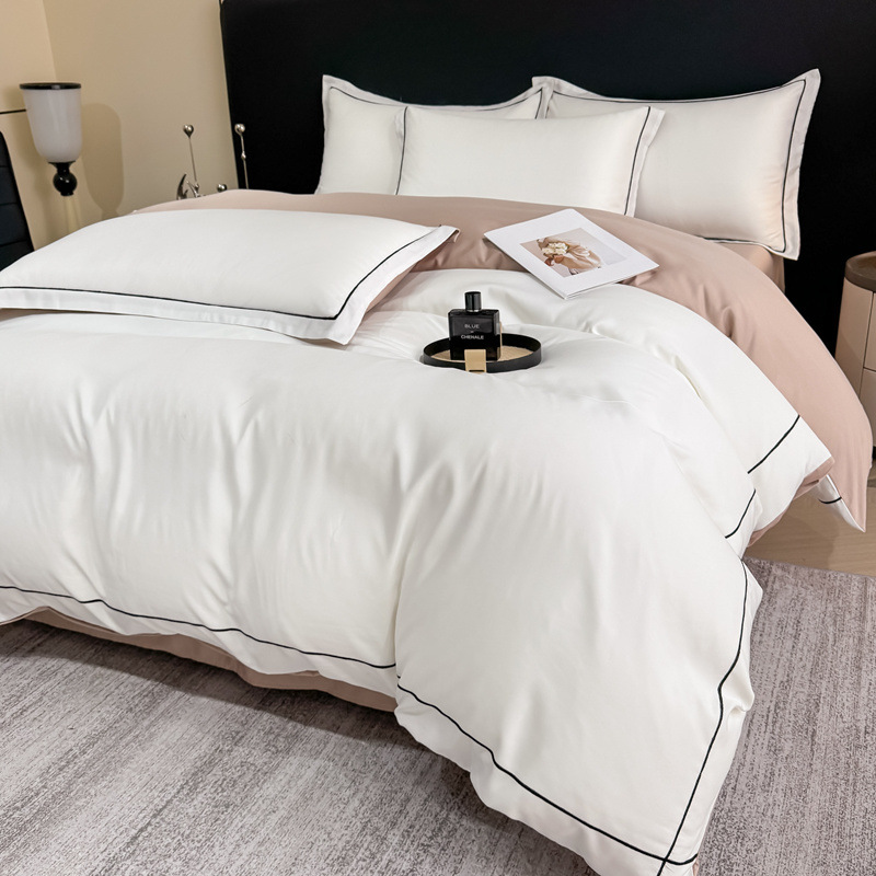 布団カバー セット 高級感溢れるパイピング装飾布団カバーセット