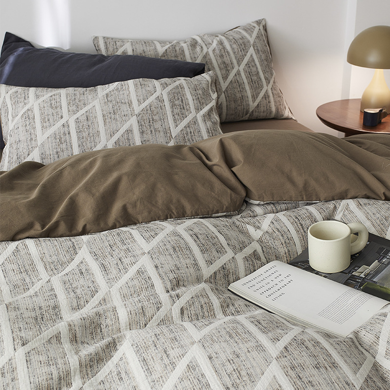 布団カバー セット 幾何学模様織柄布団カバーセット