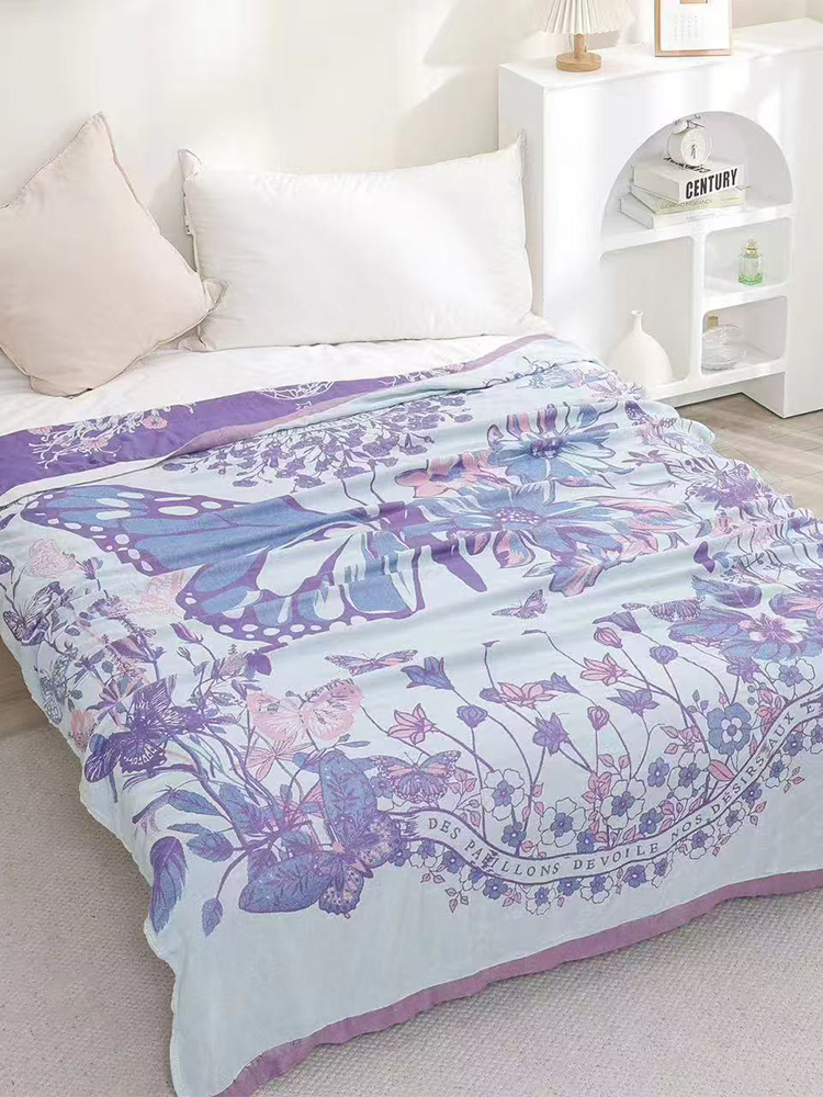 布団カバー 花と蝶々の優美な寝具セット