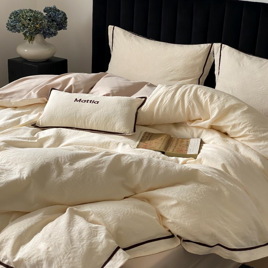 布団カバー セット 高級感溢れる縁取りライン布団カバーセット