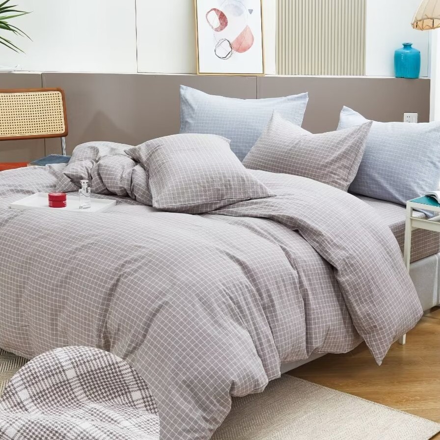 布団カバー セット 格子柄シンプルモダン布団カバーセット