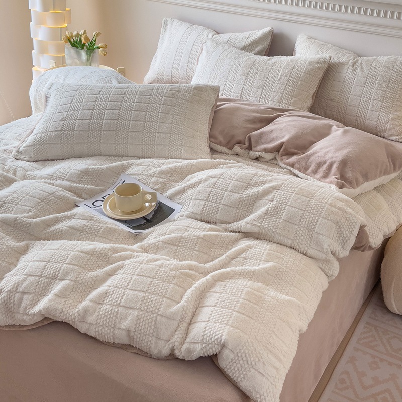布団カバー セット ふわふわ立体織り柄 北欧風布団カバーセット