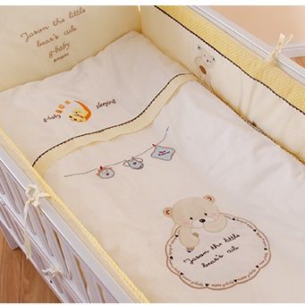 ベビー布団 くまさん刺繍入り赤ちゃん布団セット