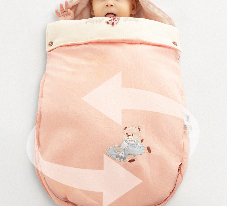ベビー布団 くまさん刺繍入り 赤ちゃん安眠掛布団