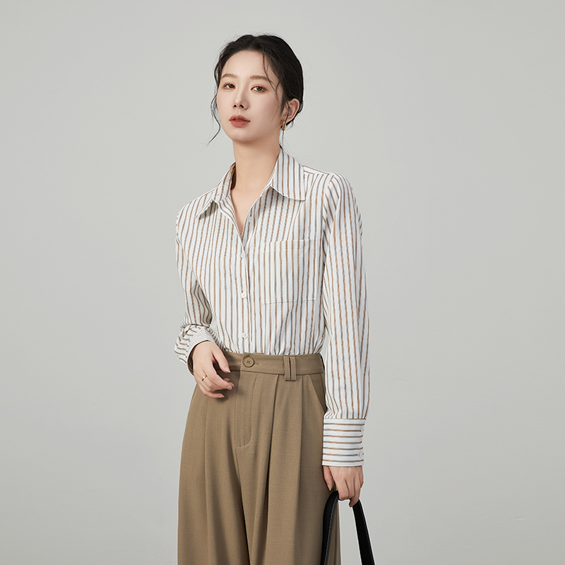 柄シャツ 縦縞クラシック チェック柄シャツ