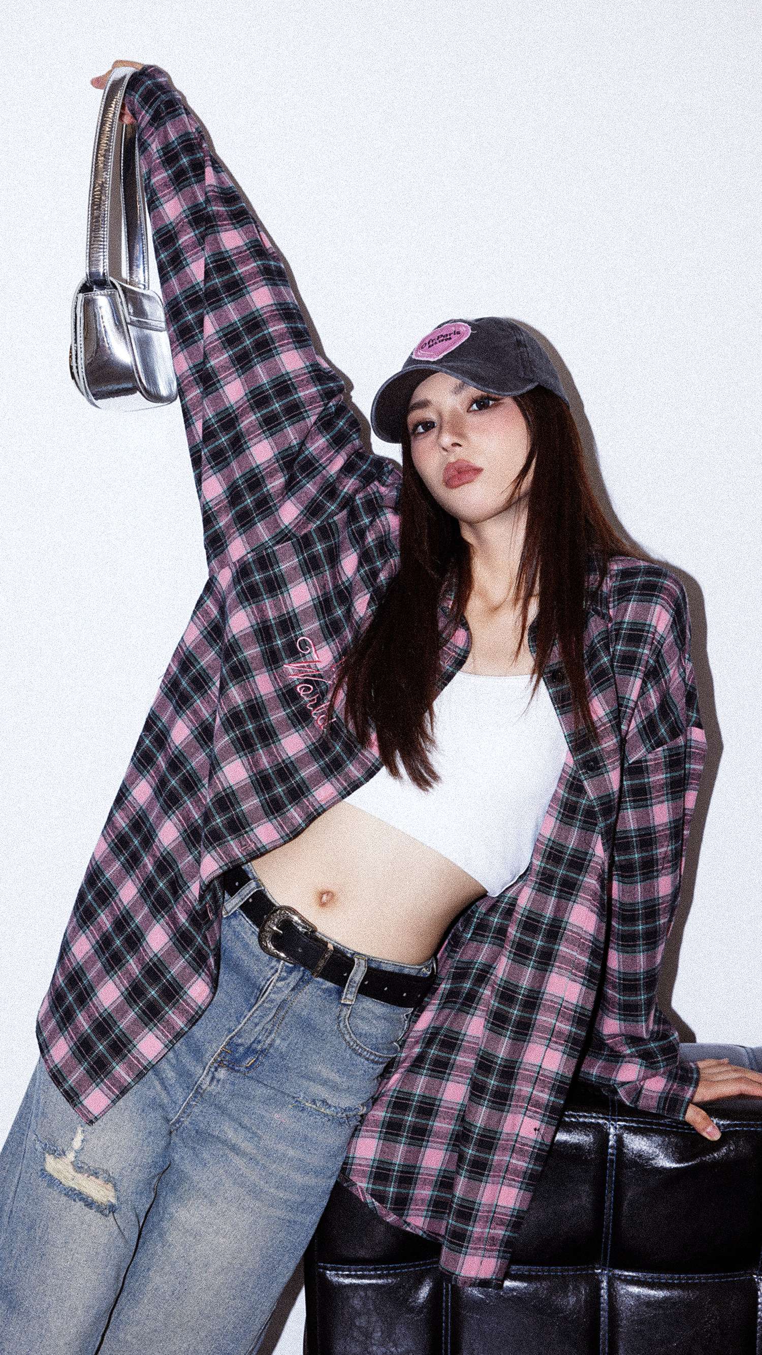 チェック柄シャツ　オーバーサイズ チェック柄シャツ ゆったり
