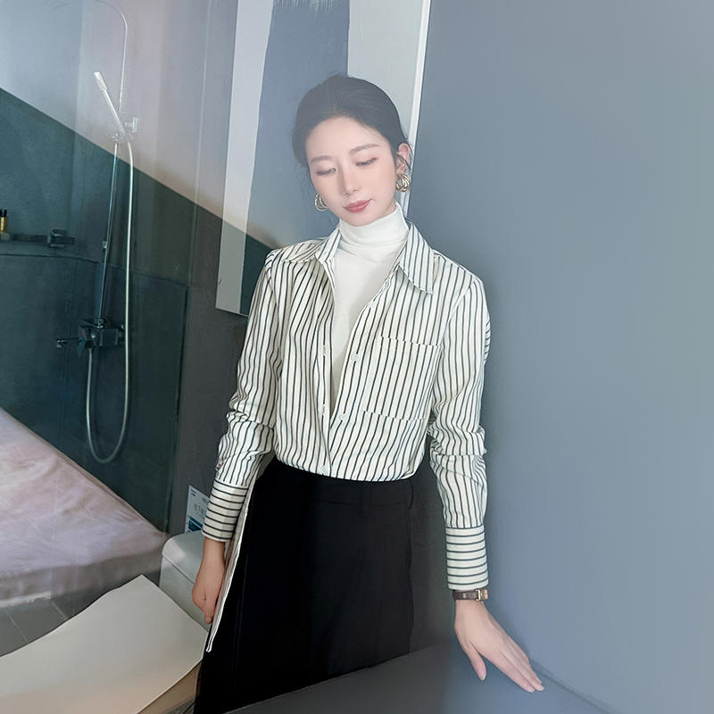 柄シャツ 縦縞クラシック チェック柄シャツ