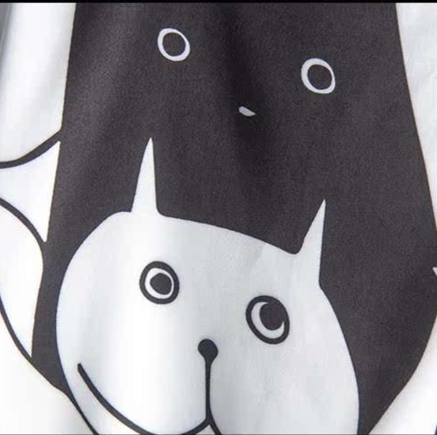 猫柄シャツ　キュートな動物たちの総柄シャツ